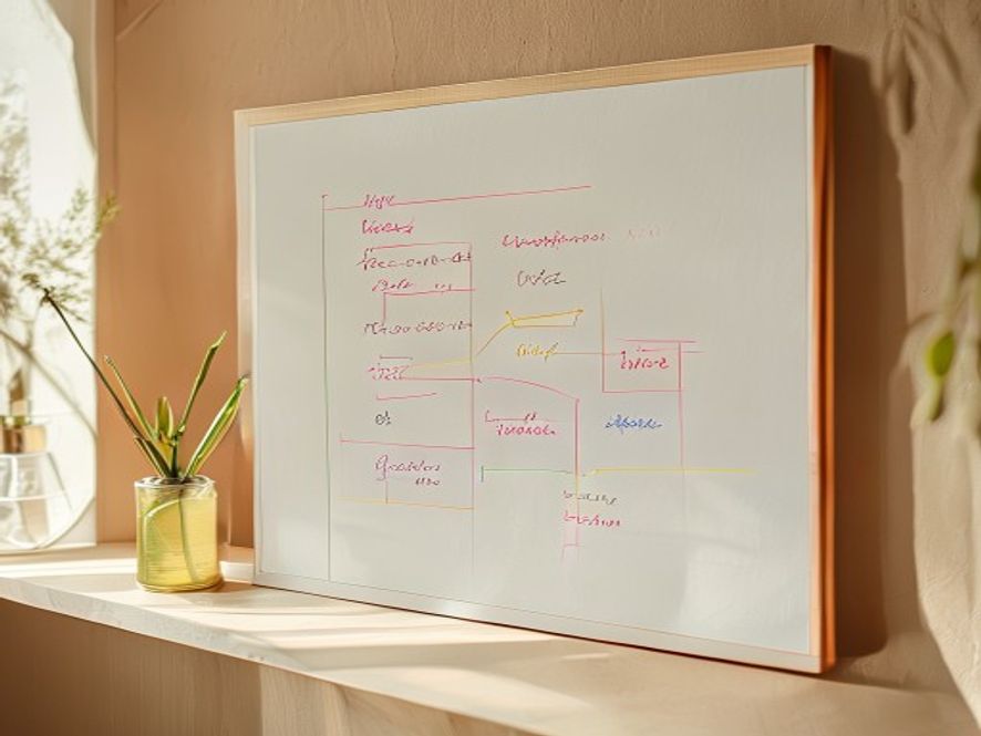 Hand writing habit stacking formula on whiteboard with colorful markers